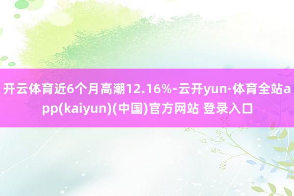 开云体育近6个月高潮12.16%-云开yun·体育全站app(kaiyun)(中国)官方网站 登录入口