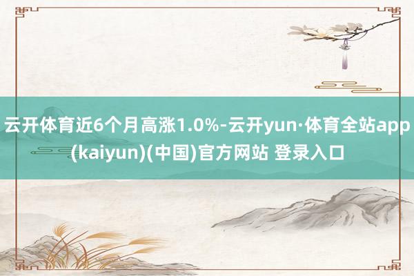 云开体育近6个月高涨1.0%-云开yun·体育全站app(kaiyun)(中国)官方网站 登录入口