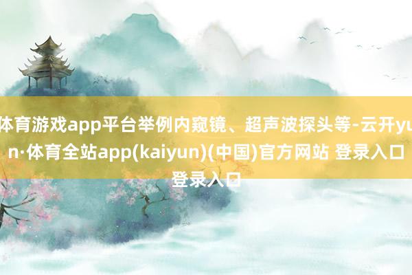 体育游戏app平台举例内窥镜、超声波探头等-云开yun·体育全站app(kaiyun)(中国)官方网站 登录入口