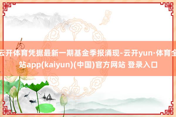 云开体育凭据最新一期基金季报涌现-云开yun·体育全站app(kaiyun)(中国)官方网站 登录入口