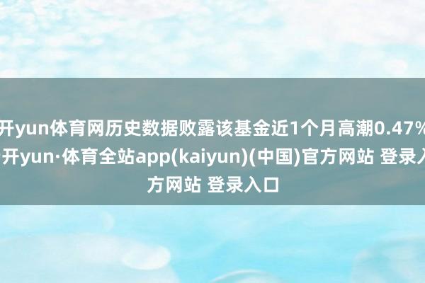 开yun体育网历史数据败露该基金近1个月高潮0.47%-云开yun·体育全站app(kaiyun)(中国)官方网站 登录入口