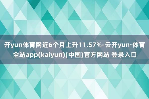 开yun体育网近6个月上升11.57%-云开yun·体育全站app(kaiyun)(中国)官方网站 登录入口